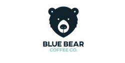 blaues bärenkaffeelogo