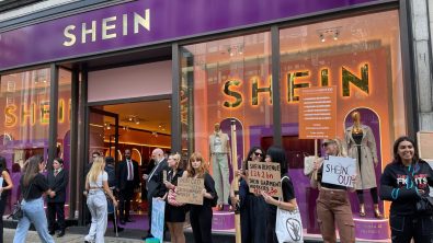 Shein protestiert in London