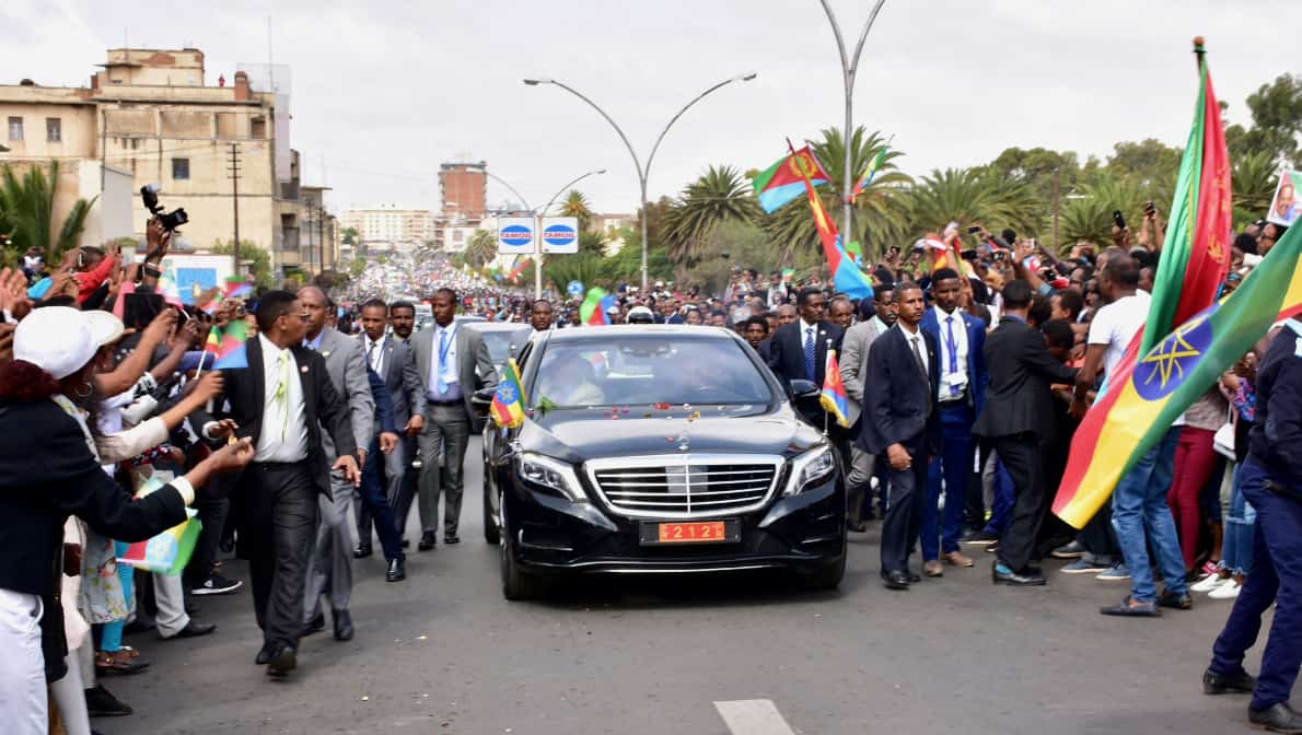 Primer Ministro etíope Abiy en Asmara