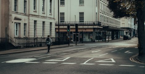 Strada vuota di Londra