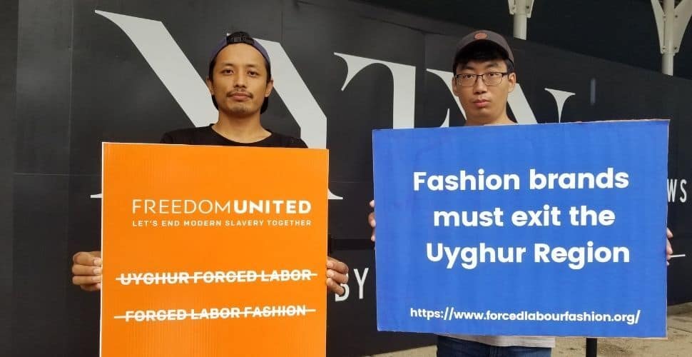 Freedom United rallies against forced labor fashion at New York Fashion Week