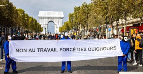 Uyghur protest Paris