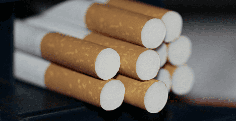 Cigarettes stacked on top of each other