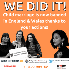 Reino Unido prohíbe el matrimonio infantil