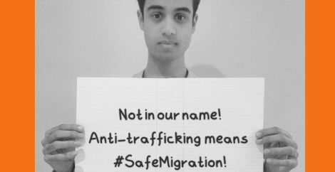 Imagen de la campaña de migración segura