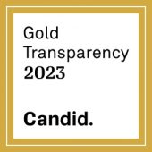 Gold Transparency 2023 Candid. written in black on white background with golden frame