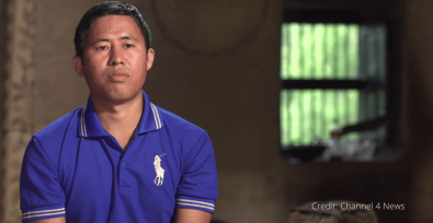 Dahn Kumar Limbu, former Dyson worker sitting for an interview