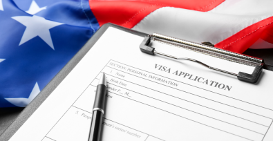 U.S. visa application form, depicting spousal visa petitions for minors around the world.