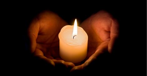 Holding a candle for a vigil