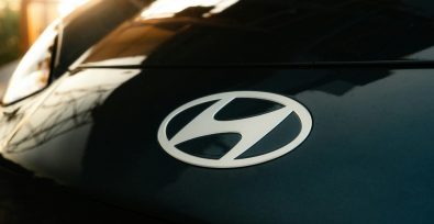 Hyundai logo on hood